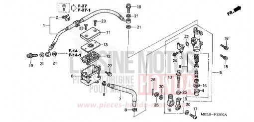 REAR BRAKE MASTERCYLINDER CBR1000RR6 de 2006